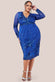 Sequined Starburst Scalloped Hem Midi Dress DR2617P