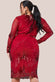 Sequined Starburst Scalloped Hem Midi Dress DR2617P