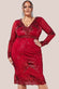 Sequined Starburst Scalloped Hem Midi Dress DR2617P