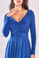 Plunge Neck Flared Skirt Maxi Dress DR2608