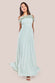 Chiffon Feather Bandeau Maxi Dress DR3777