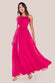 Chiffon Feather Bandeau Maxi Dress DR3777