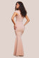 Scuba Crepe Pleated Bardot Maxi Dress DR1092