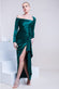 Slinky Satin One Shoulder Split Maxi Dress DR4388
