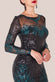 Long Sleeve Aztec Sequin Maxi Dress DR3490