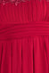 Embellished Crochet Laced Yoke Pleated Bodice Hi-Low Maxi Dress DR3820
