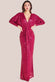 Dual Tone Patterned Sequin Plunge Neck Maxi Dress DR3833