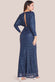 Dual Tone Patterned Sequin Plunge Neck Maxi Dress DR3833
