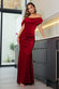 Cowl One Shoulder Velvet Maxi Dress DR4504