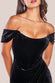 Draped Shoulder Velvet Corset Maxi Dress DR4044