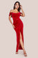 Draped Shoulder Velvet Corset Maxi Dress DR4044
