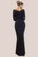 Scalloped Lace & Scuba Maxi Dress DR2449C