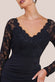 Scalloped Lace & Scuba Maxi Dress DR2449C