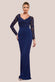 Scalloped Lace & Scuba Maxi Dress DR2449C