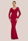 Scalloped Lace & Scuba Maxi Dress DR2449C