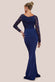 Scalloped Lace & Scuba Maxi Dress DR2449C