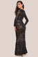 Embroidered Sequin & Mesh Maxi Dress DR2558