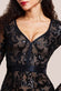 Embroidered Sequin & Mesh Maxi Dress DR2558