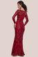 Sequin Square Neck Maxi With Scallop Hem DR4038