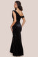 Cowl One Shoulder Velvet Maxi Dress DR4504