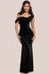 Cowl One Shoulder Velvet Maxi Dress DR4504