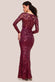 Embroidered Sequin & Mesh Maxi Dress DR2558