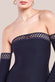 Boobtube Ribbed Midi Dress With Split Black DR4186