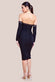 Boobtube Ribbed Midi Dress With Split Black DR4186