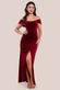 Draped Shoulder Velvet Corset Maxi Dress DR4044