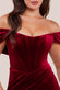 Draped Shoulder Velvet Corset Maxi Dress DR4044