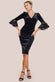 Crochet Velvet Wrap Midi Dress DR4483