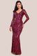Embroidered Sequin & Mesh Maxi Dress DR2558
