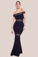 Off The Shoulder Ribbed Bodycon Maxi Dress DR4370