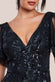 Mother Of The Bride Flared Sleeve Embroidered Maxi Dress DR3279