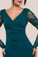 Scuba & Lace Wrap Maxi Dress DR4366