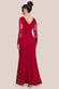 Scuba & Lace Wrap Maxi Dress DR4366