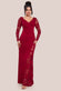 Scuba & Lace Wrap Maxi Dress DR4366