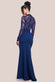 Sequin & Mesh Bodice Scuba Maxi Dress DR4391