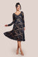 Scalloped Lace A-line Midi Dress DR4478