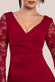 Scuba & Lace Wrap Maxi Dress DR4366