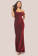 Lurex Cowl Neck Off The Shoulder Maxi Dress DR3719