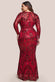 Sequin Square Neck Maxi With Scallop Hem DR4038PLUS