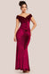 Shimmer Velvet Bardot Maxi Dress DR4643