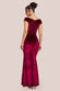 Shimmer Velvet Bardot Maxi Dress DR4643