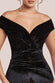 Shimmer Velvet Bardot Maxi Dress DR4643