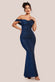 Lurex Cowl Neck Off The Shoulder Maxi Dress DR3719