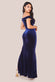 Velvet Bardot Maxi Dress With Split DR4076