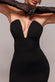 Strapless Super Plunge Diamante Neck Maxi Dress DR4716
