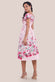 Bardot Floral Print A-Line Scuba Foam Midi Dress DR4228
