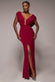 Cowl Plunge Draped Mermaid Maxi Dress DR4879